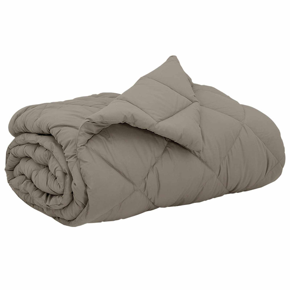 Vidaxl vol jaar dekbed lichtgrijs 240 x 200 cm microfiber