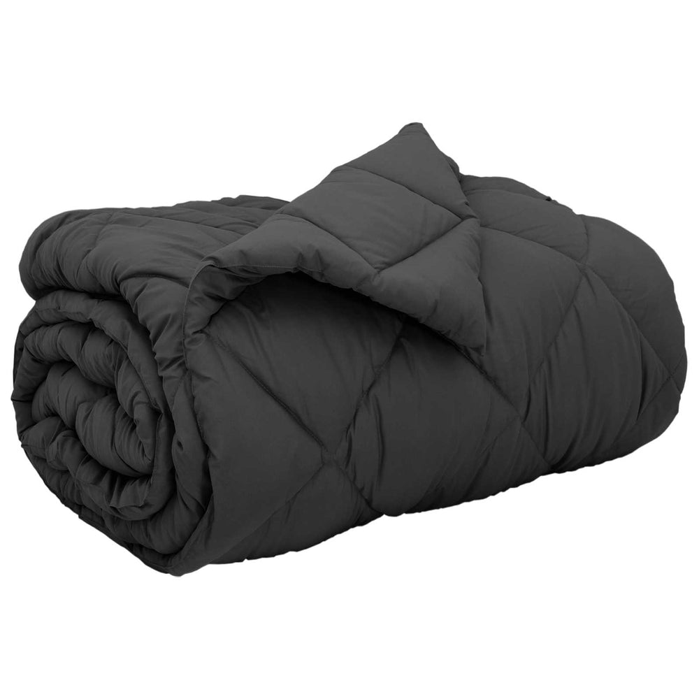 Vidaxl winter dekbed antraciet 220 x 140 cm microfiber