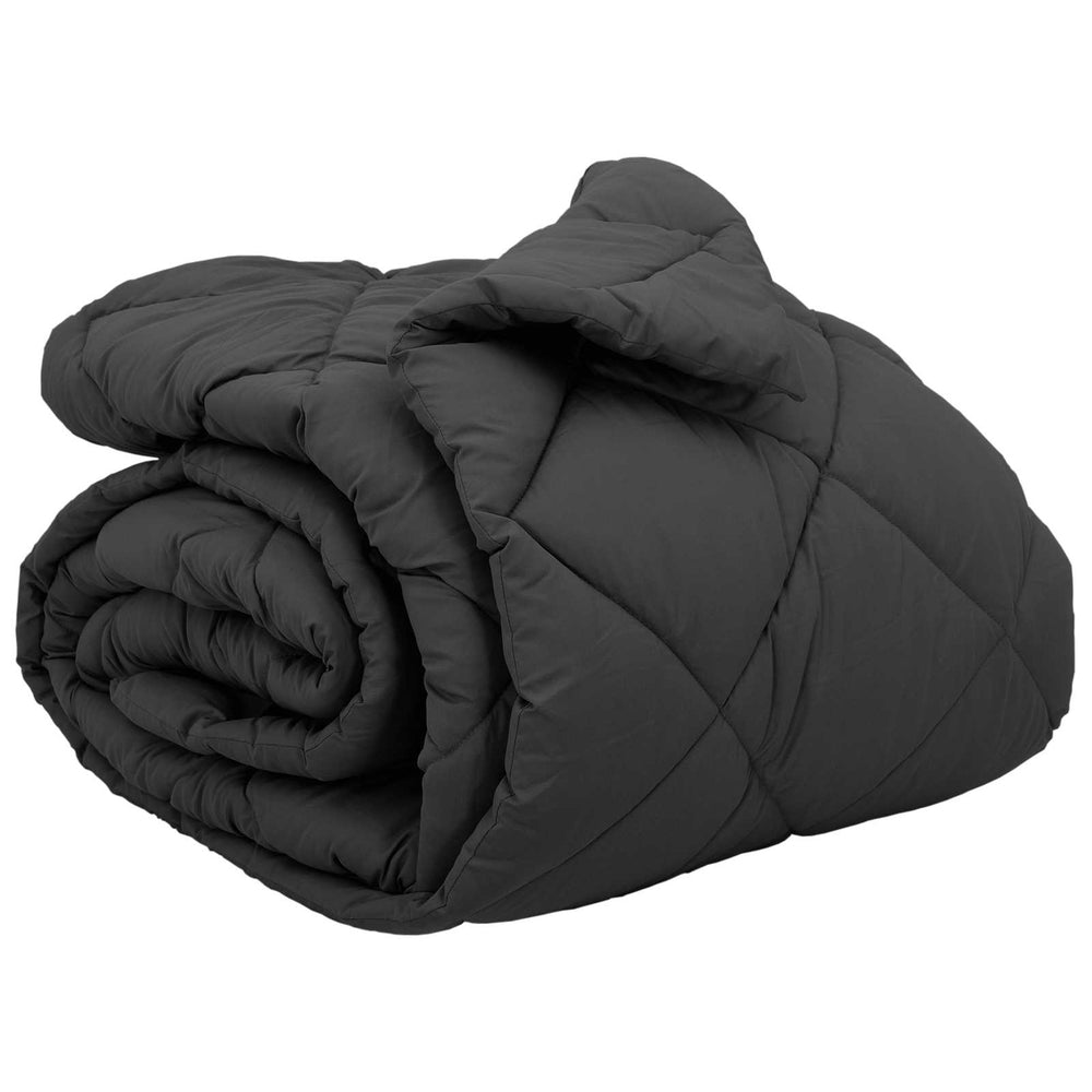 Vidaxl winter dekbed antraciet 220 x 260 cm microfiber