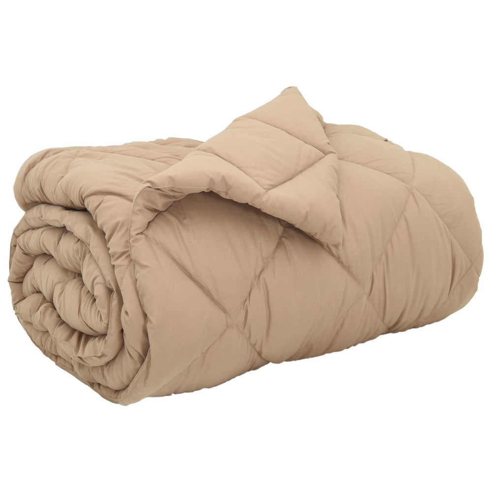 Vidaxl winter dekbed taupe 200 x 155 cm microfiber