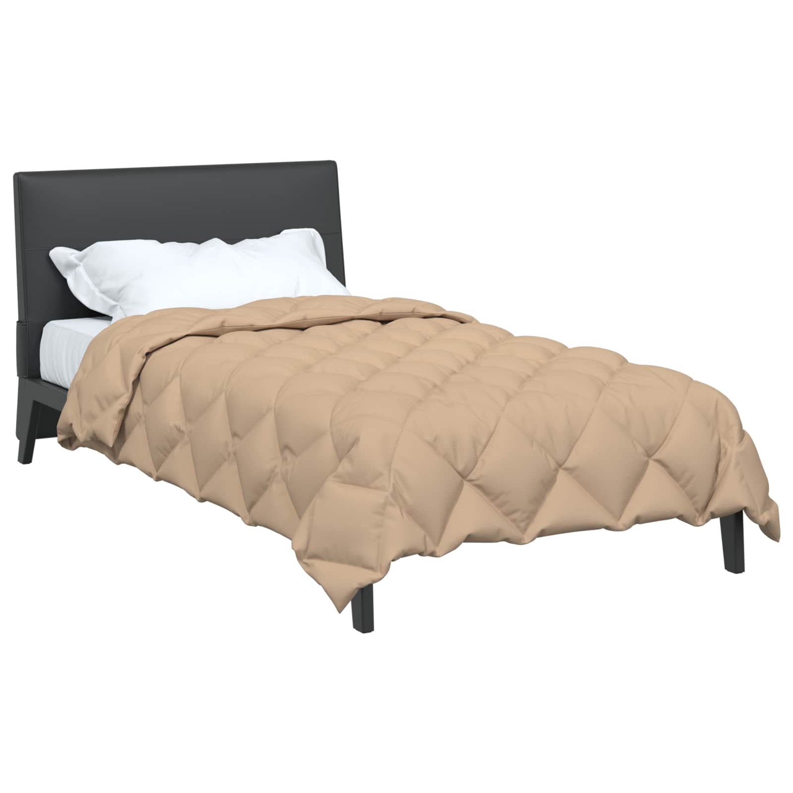 Vidaxl winter dekbed taupe 220 x 140 cm microfiber