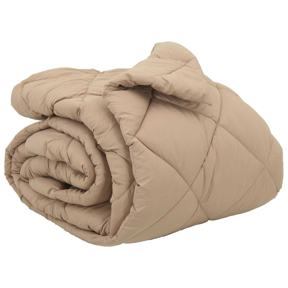 Vidaxl winter dekbed taupe 220 x 200 cm microfiber