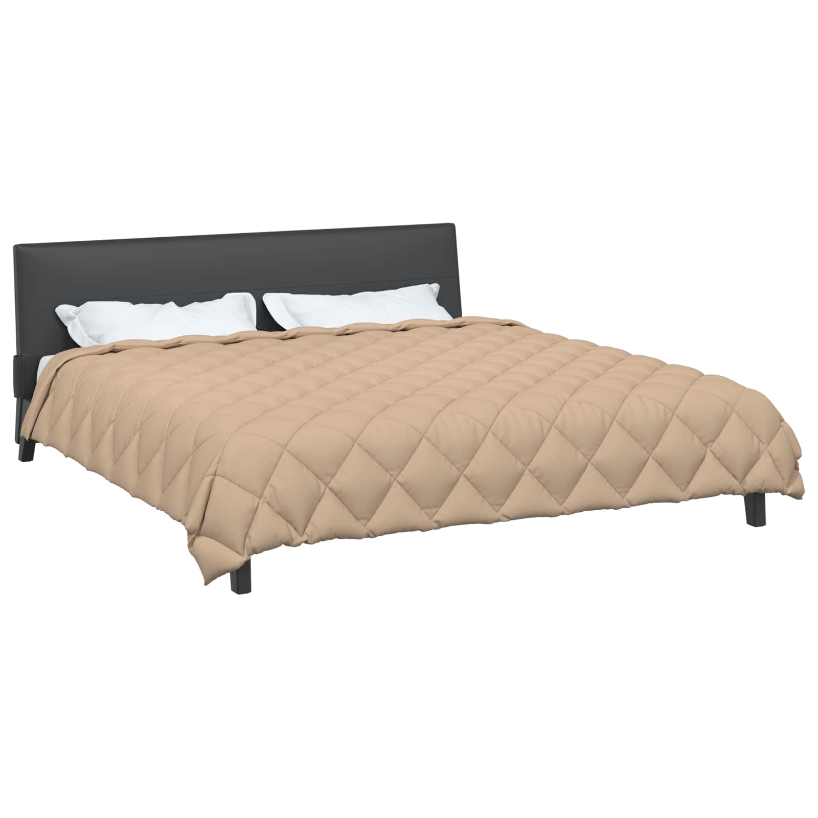 Vidaxl winter dekbed taupe 220 x 200 cm microfiber
