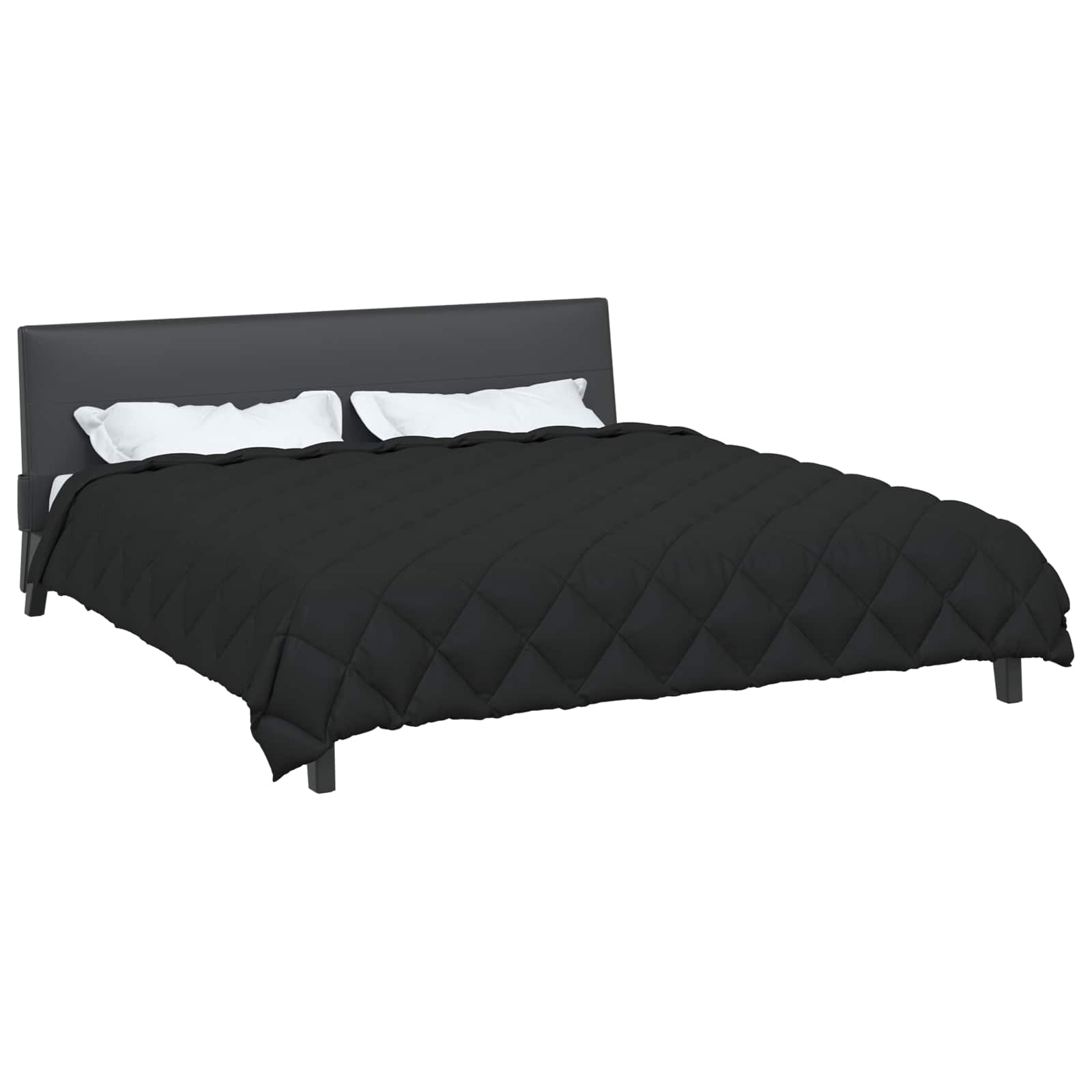 Vidaxl winter dekbed zwart 240 x 200 cm microfiber