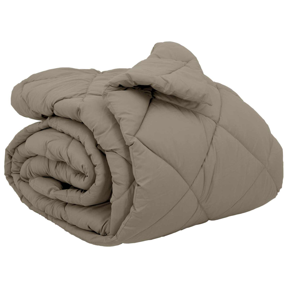 Vidaxl winter dekbed lichtgrijs 240 x 200 cm microfiber