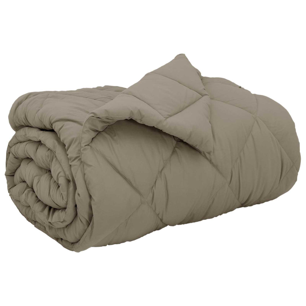 Vidaxl winter dekbed lichtgrijs 220 x 135 cm microfiber