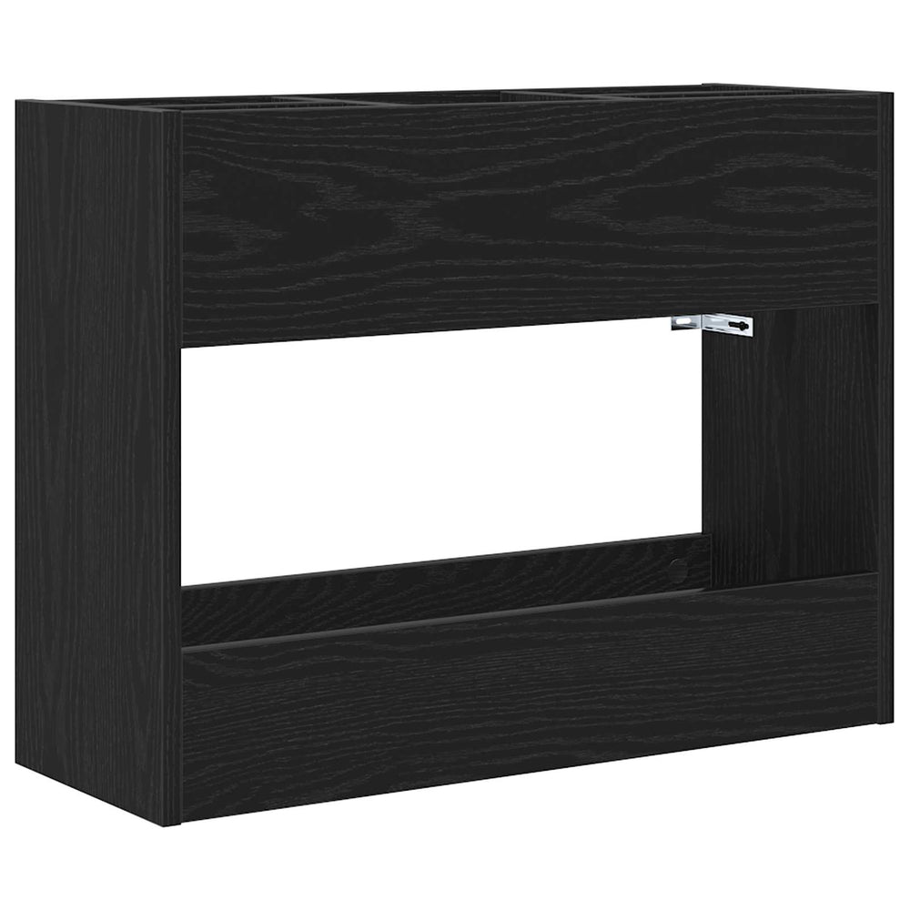 Vidaxl paraplu standaard zwart eiken 65 x 24 x 50 cm bewerkt hout