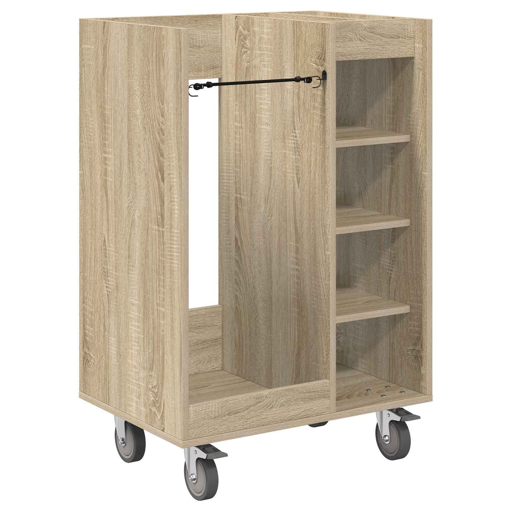 Vidaxl golfkast met wiel effen sonoma eiken 65 x 45 x 98 cm