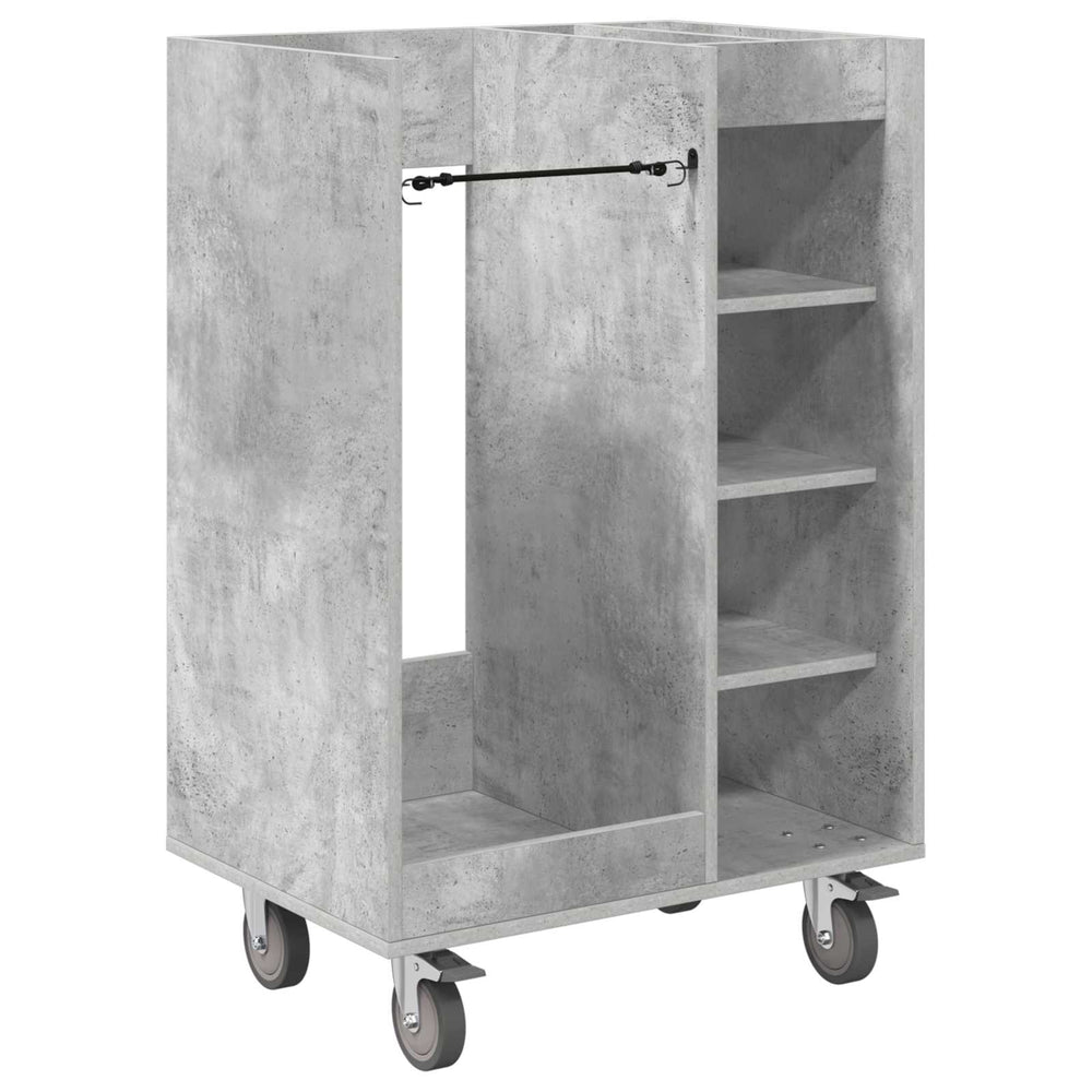 Vidaxl golfkast met wiel effen beton grijs 65 x 45 x 98 cm