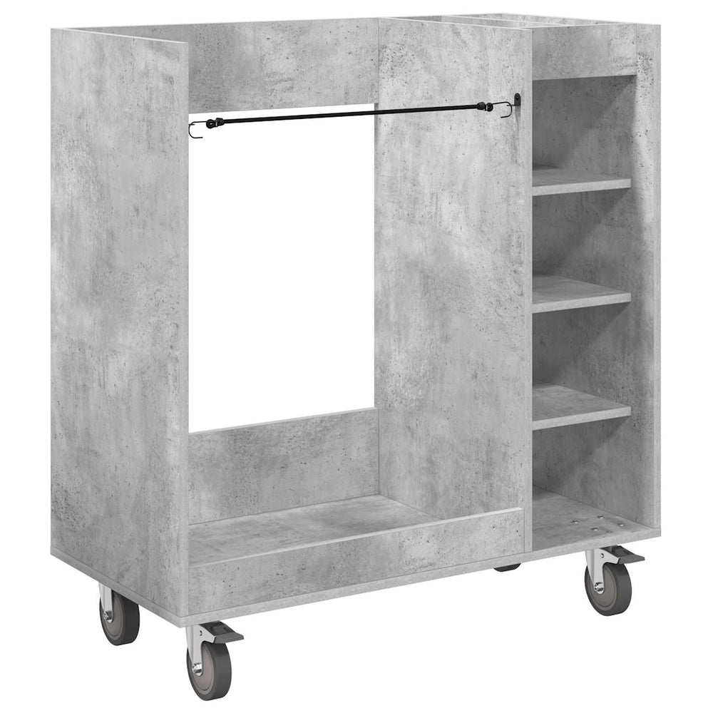 Vidaxl golfkast met wiel effen beton grijs 90 x 45 x 98 cm
