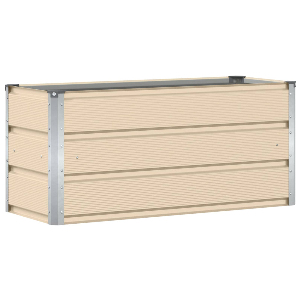 Vidaxl plantenbak ivoor 100 x 40 x 45 cm staal