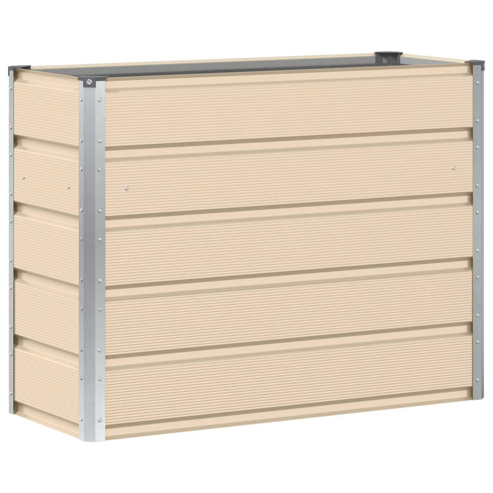 Vidaxl plantenbak ivoor 100 x 40 x 75 cm staal
