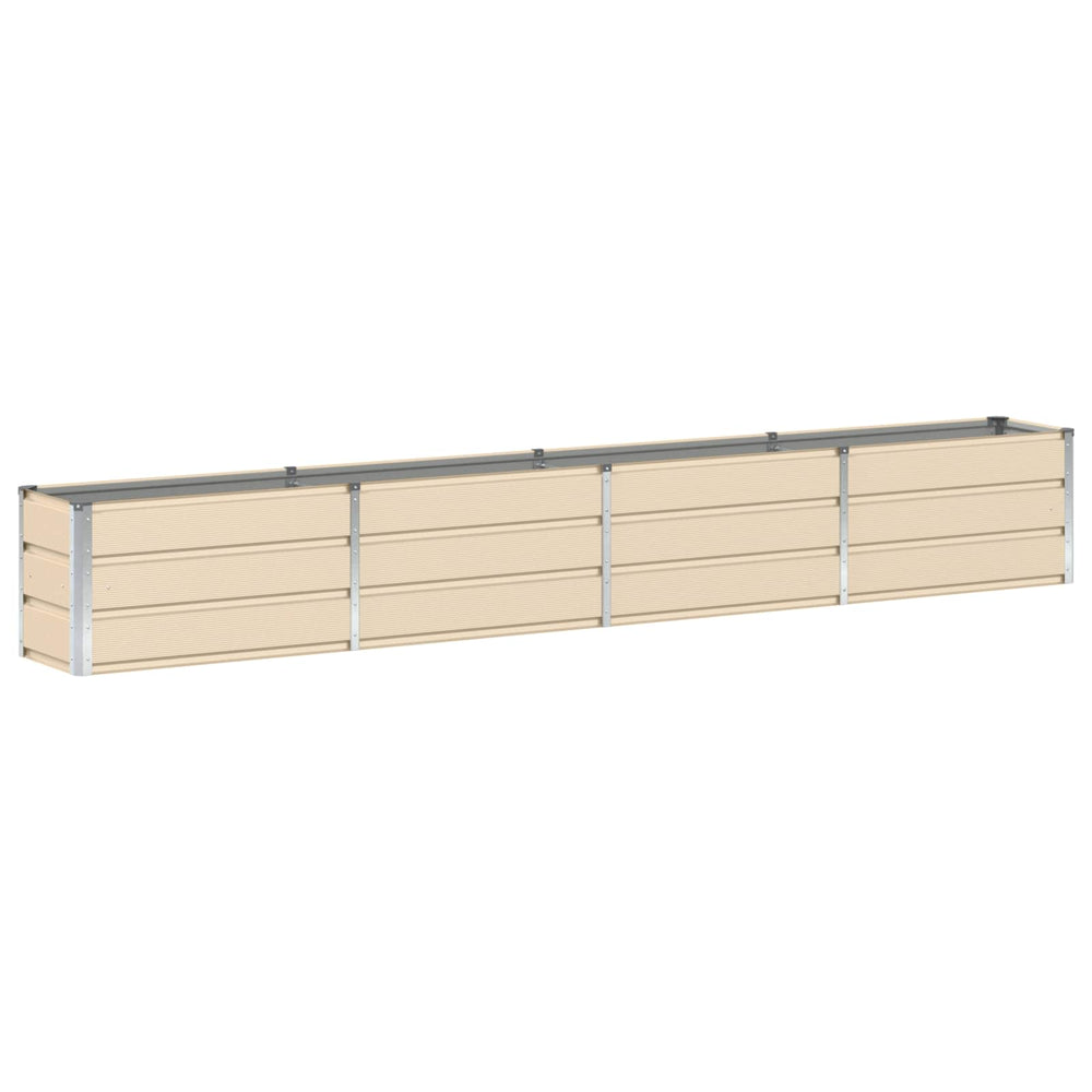 Vidaxl plantenbak ivoor 320 x 40 x 45 cm staal