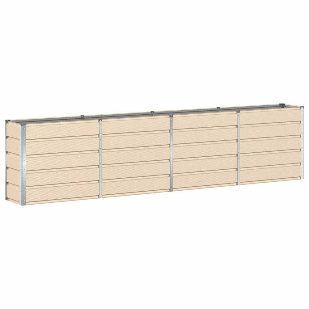 Vidaxl plantenbak ivoor 160 x 40 x 75 cm staal