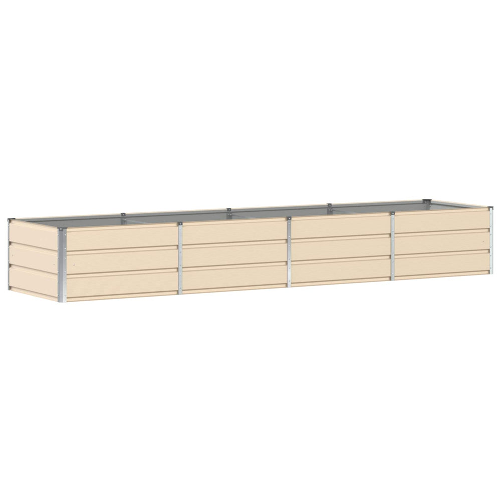 Vidaxl plantenbak ivoor 320 x 80 x 45 cm staal