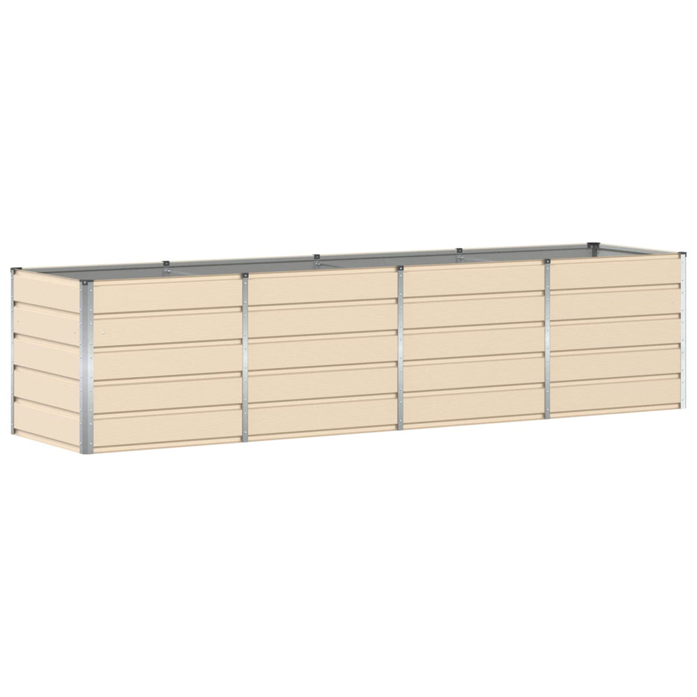 Vidaxl plantenbak ivoor 240 x 80 x 75 cm staal