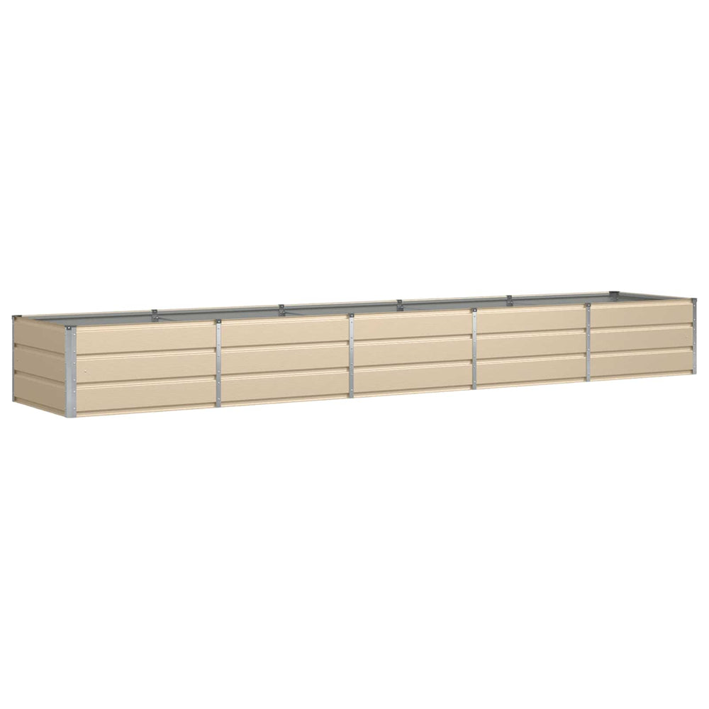 Vidaxl plantenbak ivoor 400 x 80 x 45 cm staal