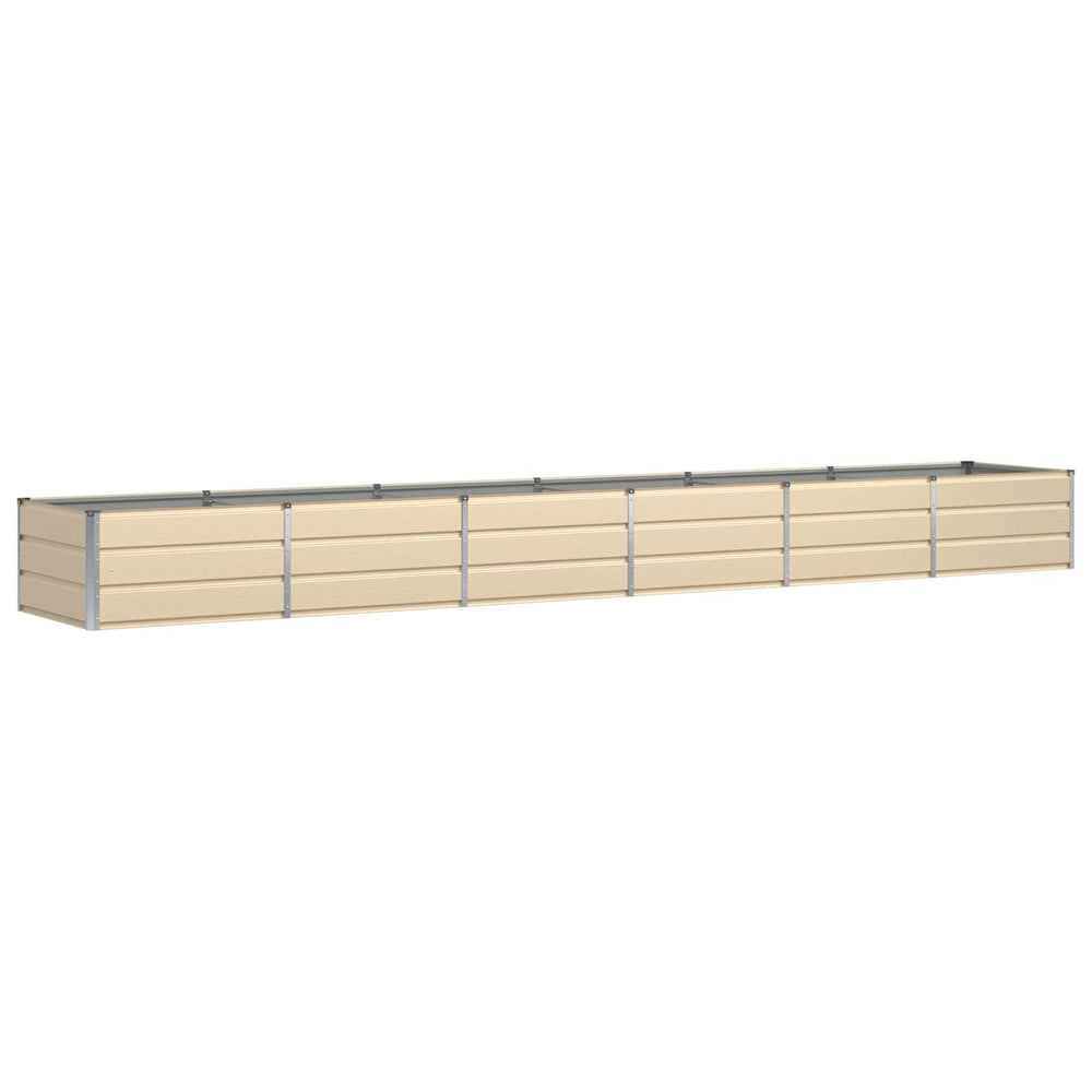 Vidaxl plantenbak ivoor 480 x 80 x 45 cm staal