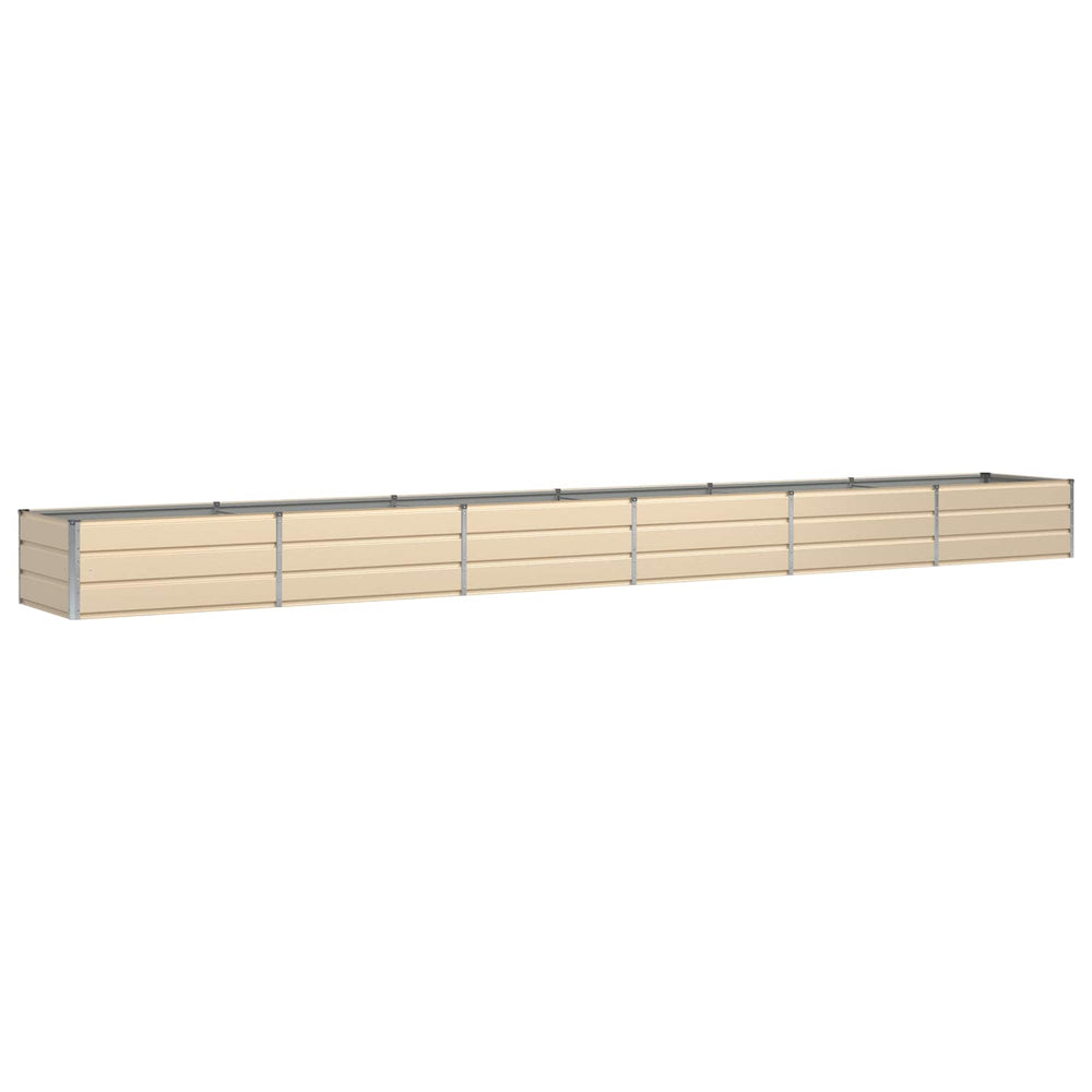 Vidaxl plantenbak ivoor 600 x 80 x 45 cm staal