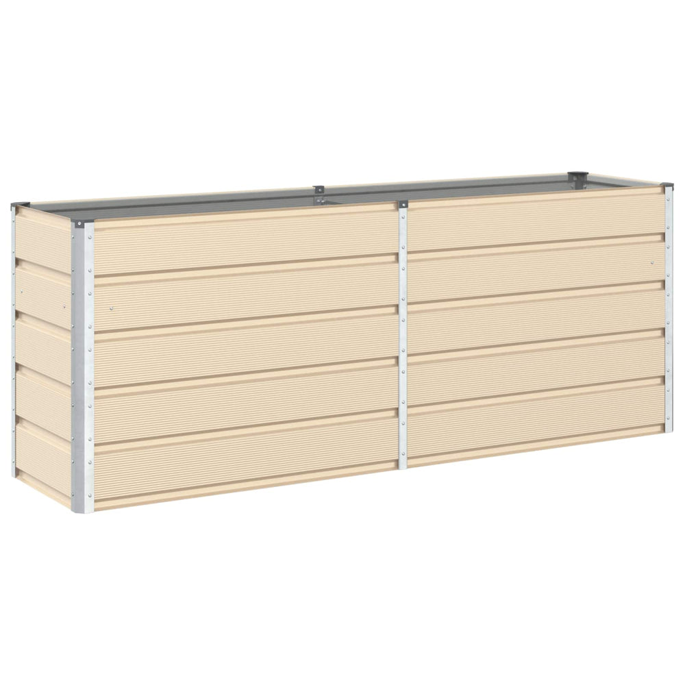 Vidaxl plantenbak ivoor 480 x 50 x 45 cm gegalvaniseerd staal