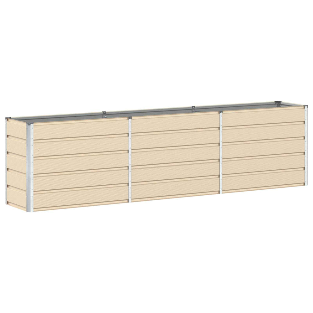 Vidaxl plantenbak ivoor 480 x 50 x 45 cm gegalvaniseerd staal