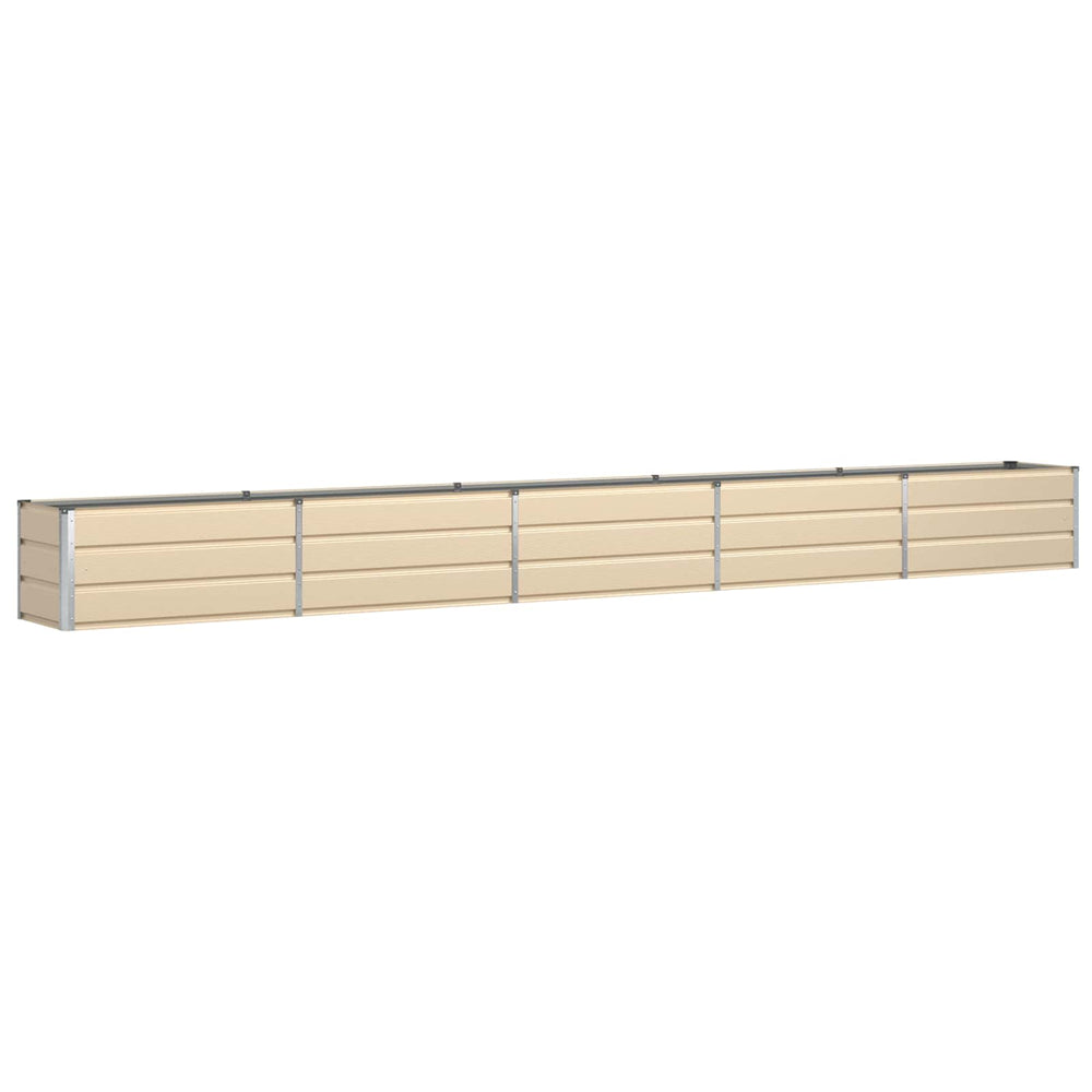 Vidaxl plantenbak ivoor 480 x 50 x 45 cm gegalvaniseerd staal