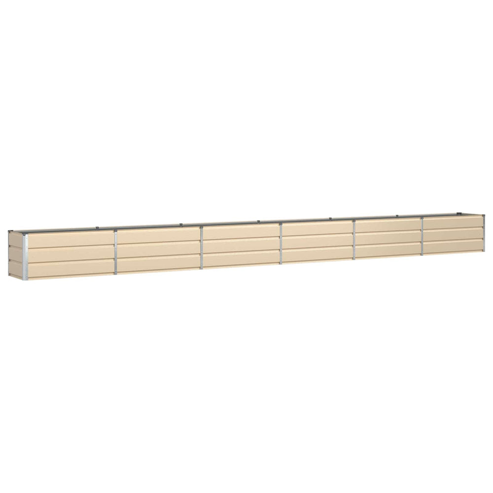 Vidaxl plantenbak ivoor 480 x 50 x 45 cm gegalvaniseerd staal