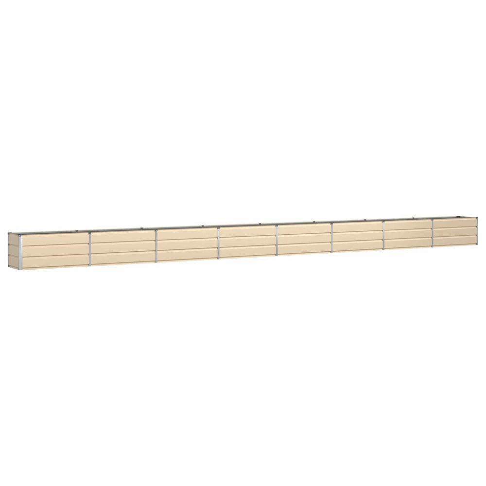 Vidaxl plantenbak ivoor 480 x 50 x 45 cm gegalvaniseerd staal