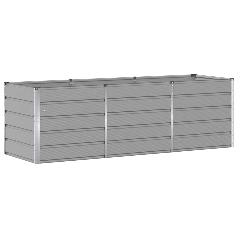 Vidaxl plantenbak lichtgrijs 240 x 80 x 75 cm staal