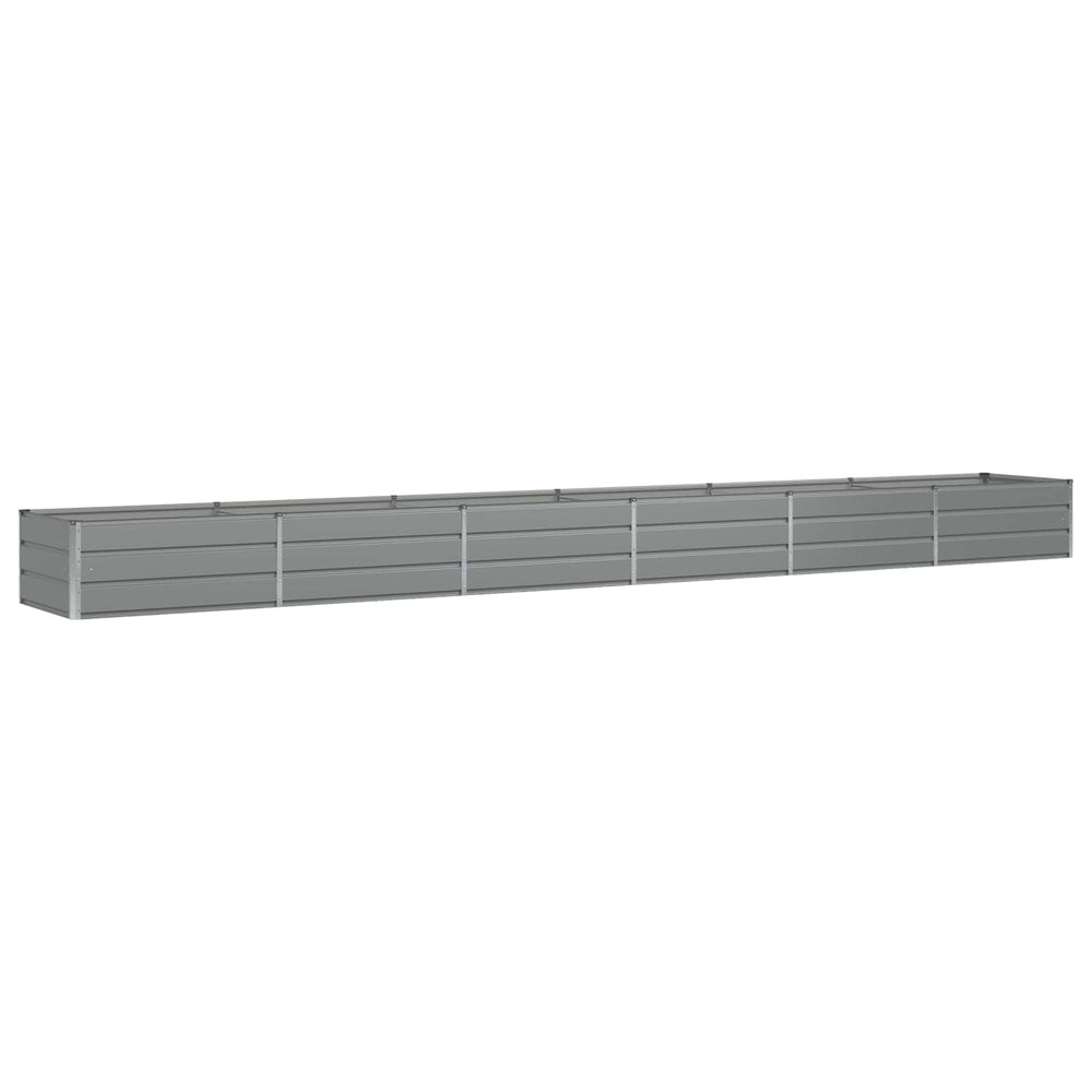 Vidaxl plantenbak lichtgrijs 600 x 80 x 45 cm staal
