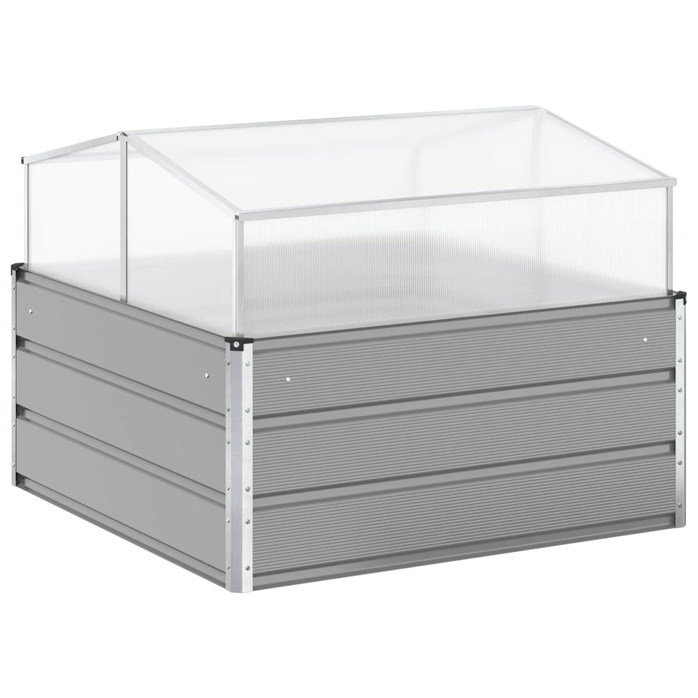 Vidaxl plantenbak lichtgrijs 100 x 100 x 77 cm gegalvaniseerd staal