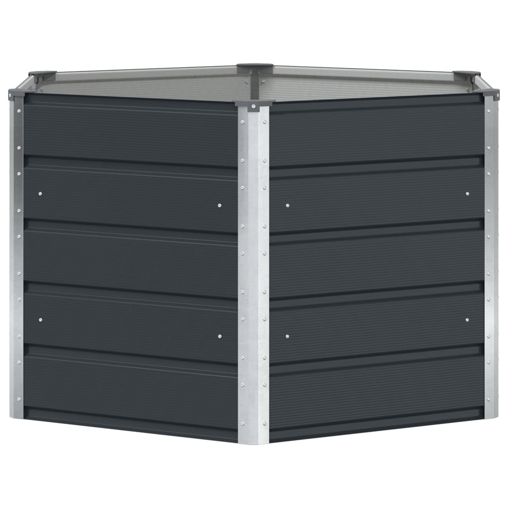 Vidaxl plantenbak antraciet 129 x 129 x 75 cm staal