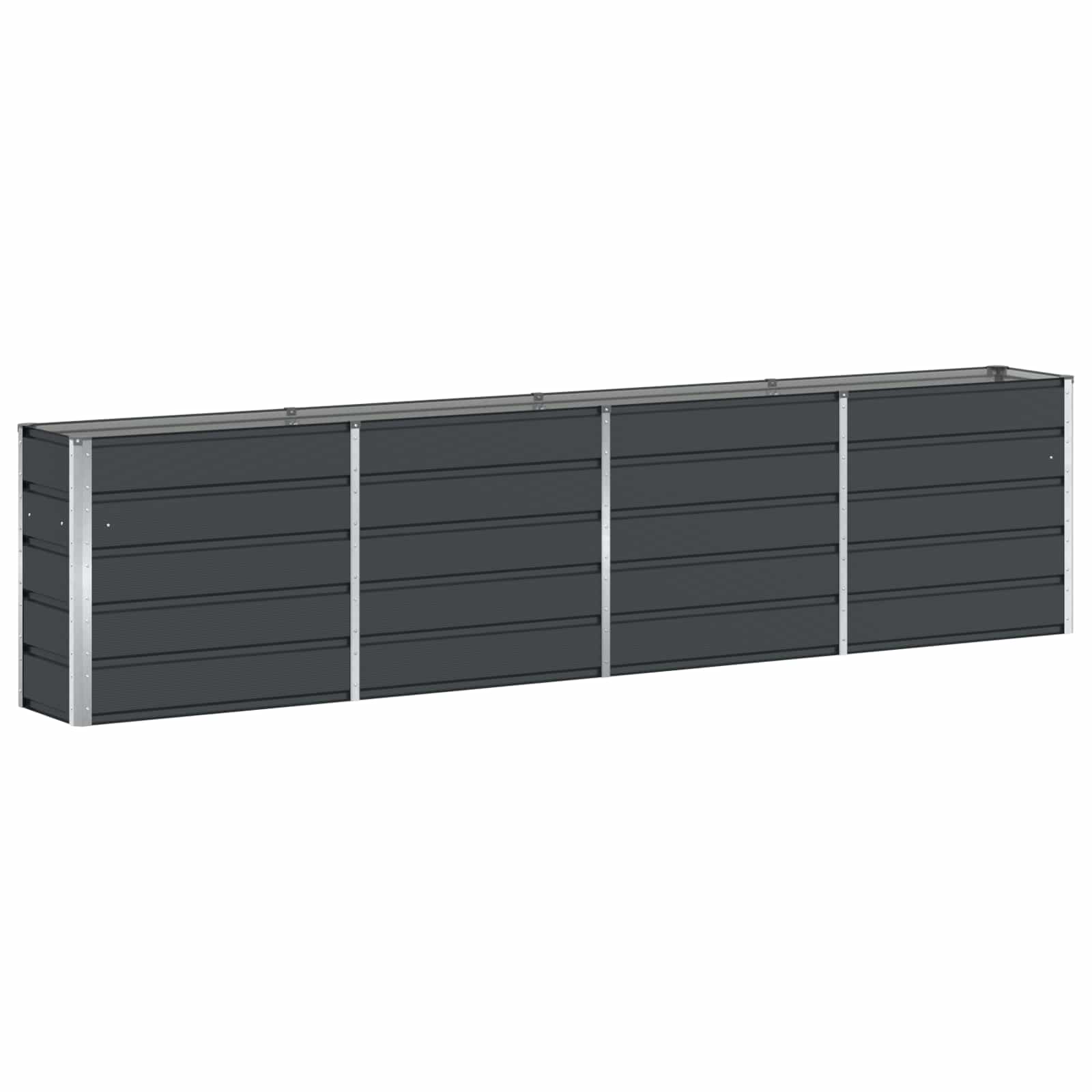 Vidaxl plantenbak antraciet 160 x 40 x 75 cm staal