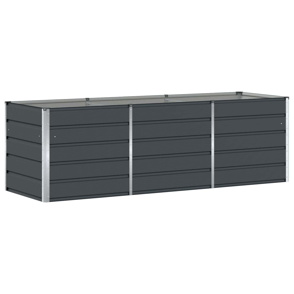 Vidaxl plantenbak antraciet 240 x 80 x 75 cm staal