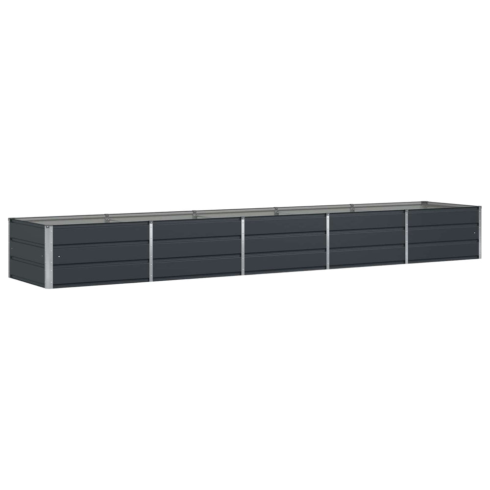 Vidaxl plantenbak antraciet 400 x 80 x 45 cm staal