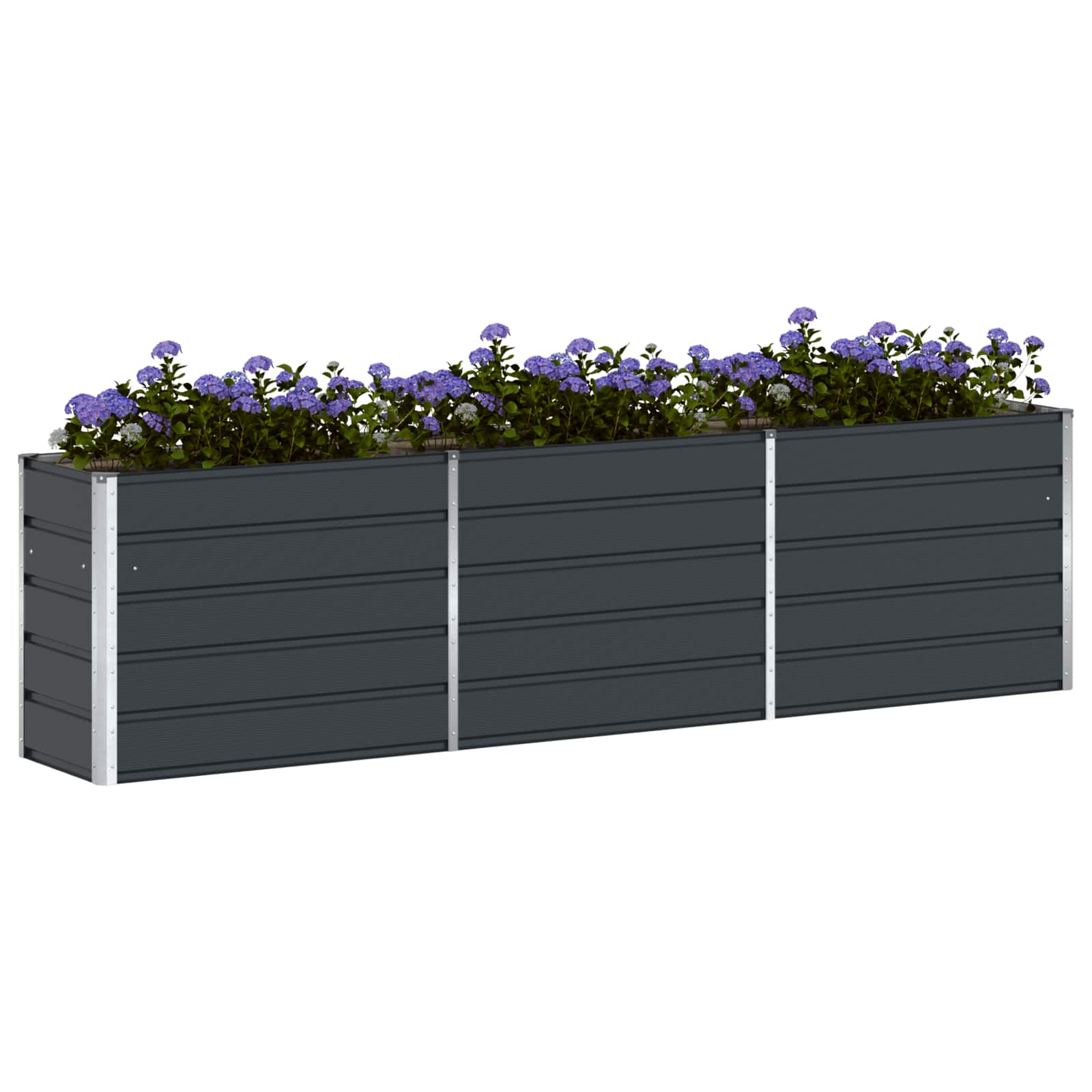 Vidaxl plantenbak antraciet 480 x 50 x 45 cm gegalvaniseerd staal