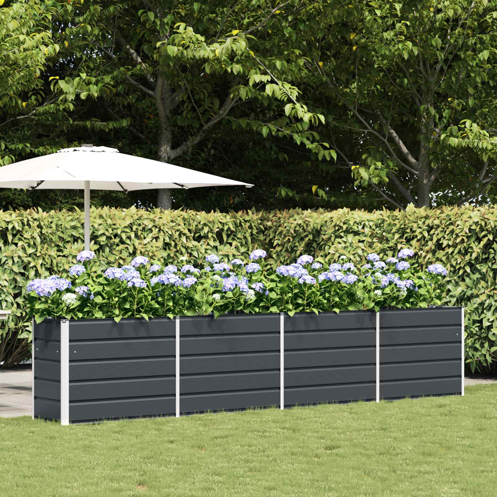 Vidaxl plantenbak antraciet 480 x 50 x 45 cm gegalvaniseerd staal