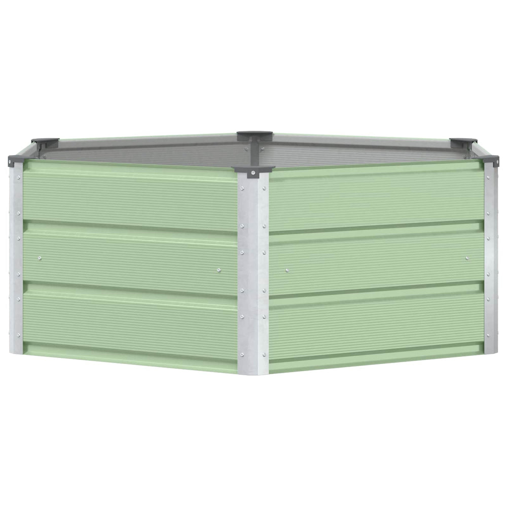 Vidaxl plantenbak pastel groen 129 x 129 x 45 cm staal