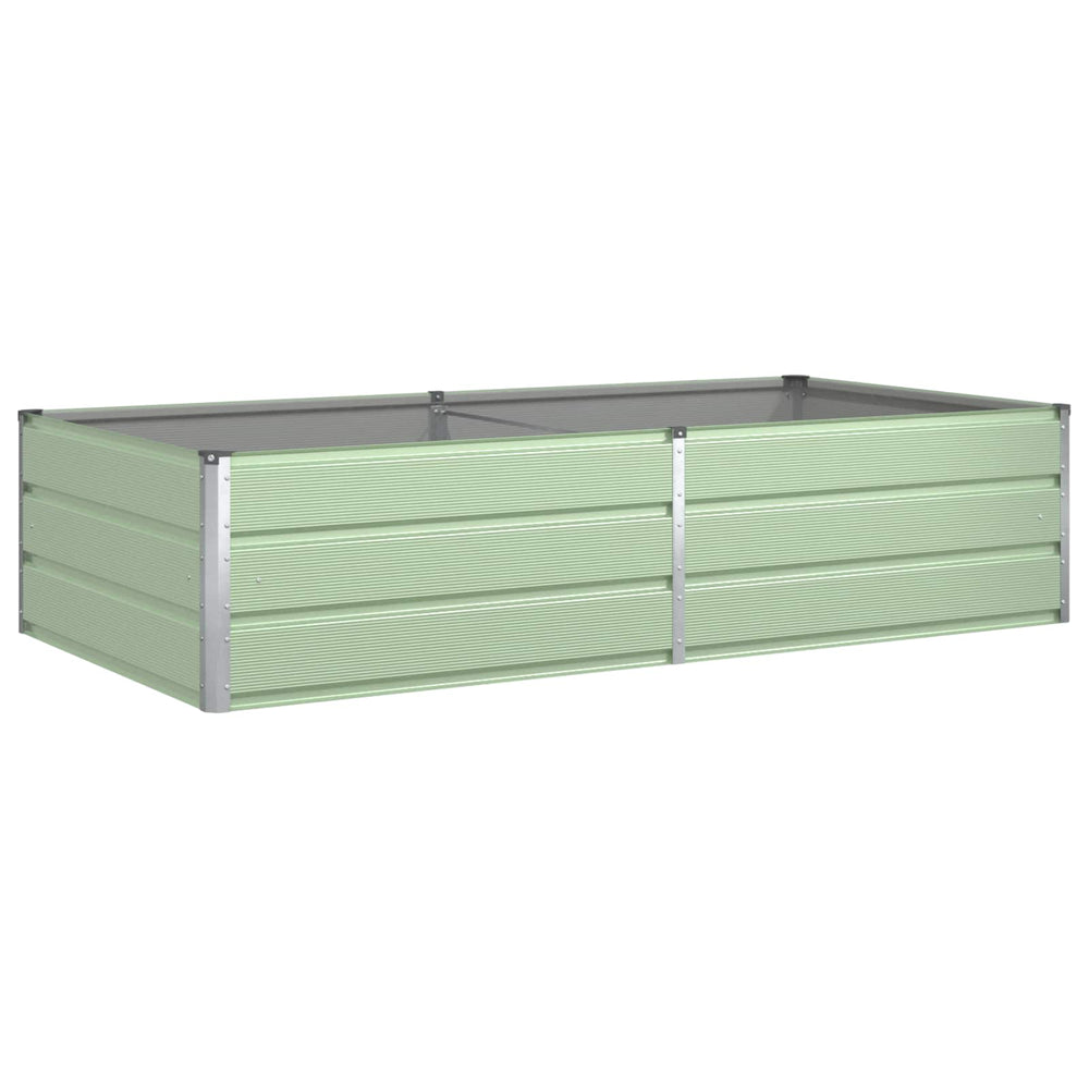 Vidaxl plantenbak pastelgroen 195 x 100 x 45 cm gegalvaniseerd staal