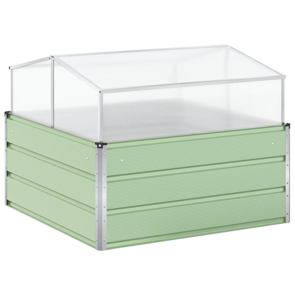 Vidaxl plantenbak pastel groen 100 x 100 x 77 cm gegalvaniseerd staal