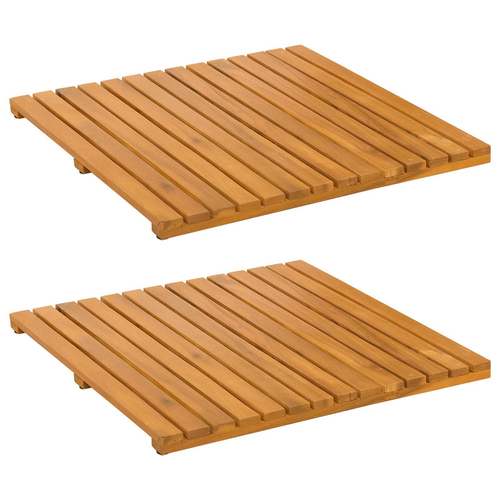 Vidaxl badmat effen bruin 50 x 50 cm hout