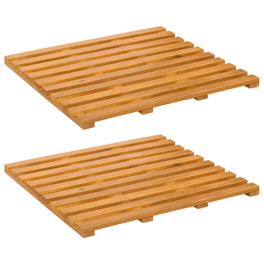 Vidaxl badmat effen bruin 100 x 53 cm hout