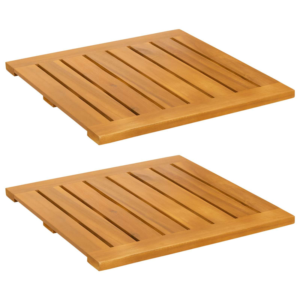 Vidaxl badmat effen bruin 50 x 50 cm hout