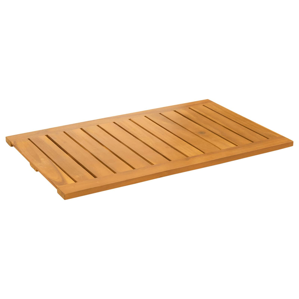Vidaxl badmat effen bruin 80 x 50 cm hout