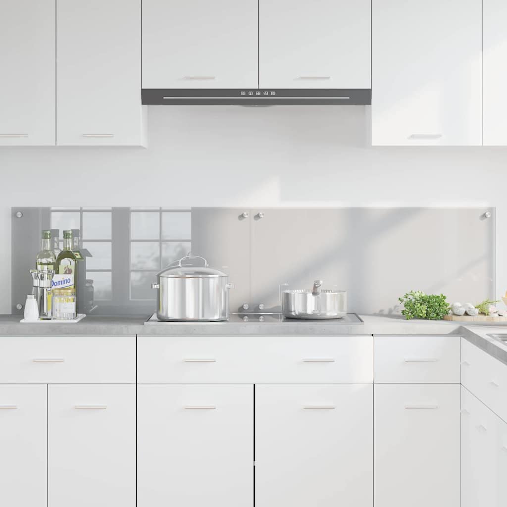 Vidaxl keuken spatscherm 2 pcs lichtgrijs 90 x 40 cm gehard glas