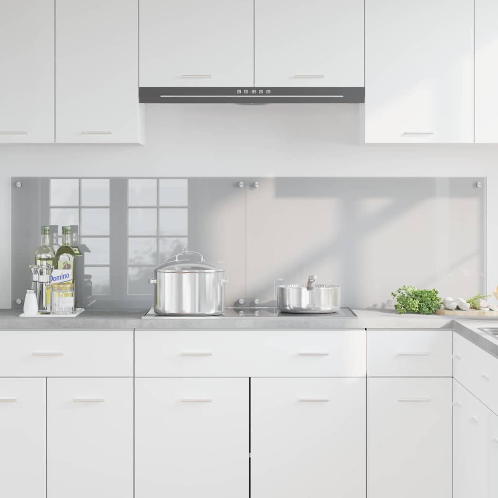 Vidaxl keuken spatscherm 2 pcs lichtgrijs 90 x 50 cm gehard glas