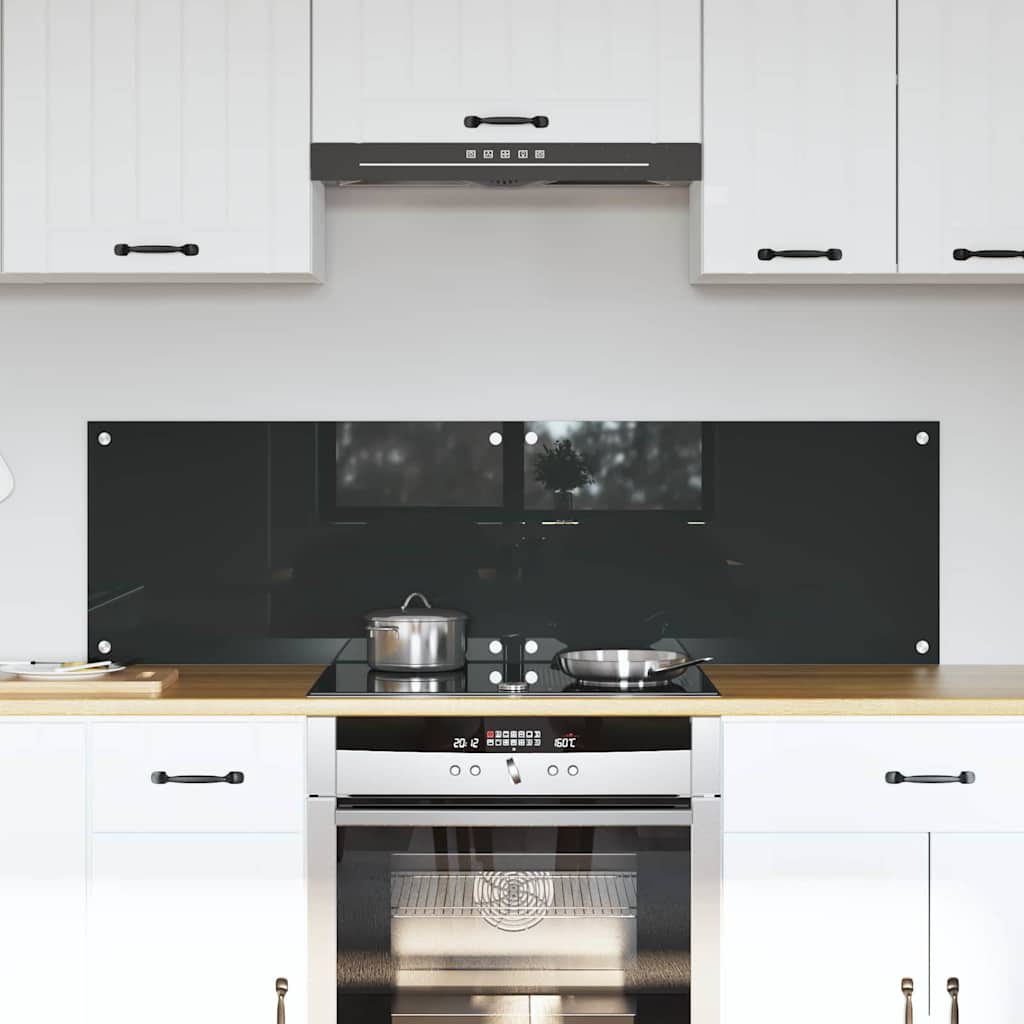 Vidaxl keuken spatscherm 2 pcs donkergrijs 70 x 40 cm gehard glas