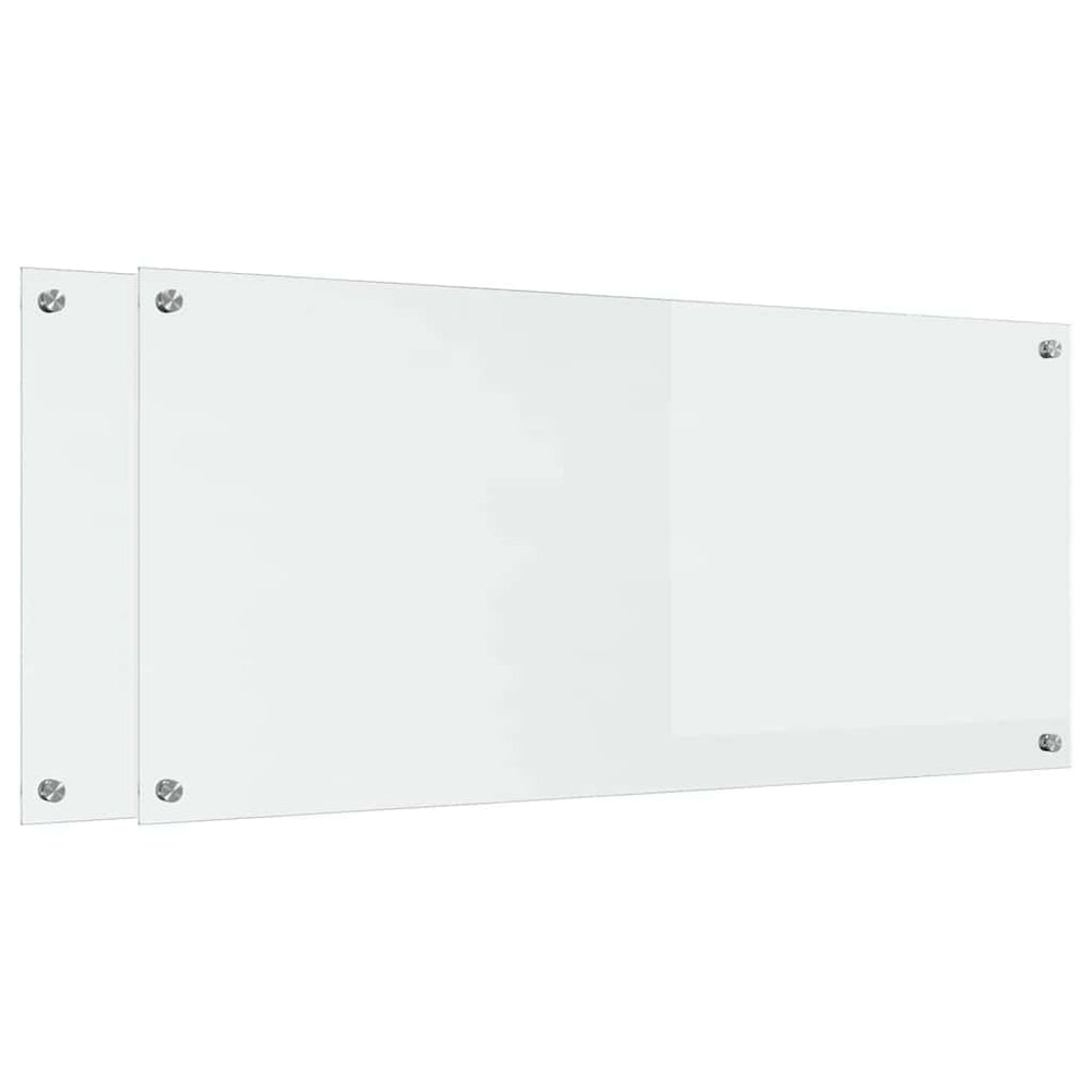 Vidaxl keuken spatscherm 2 pcs doorzichtig 110 x 50 cm gehard glas