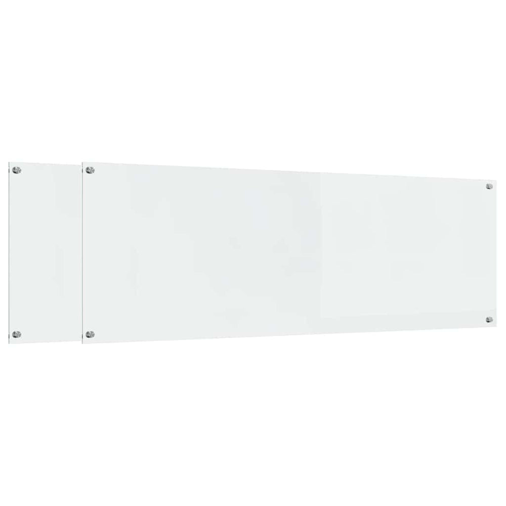 Vidaxl keuken spatscherm 2 pcs doorzichtig 120 x 40 cm gehard glas