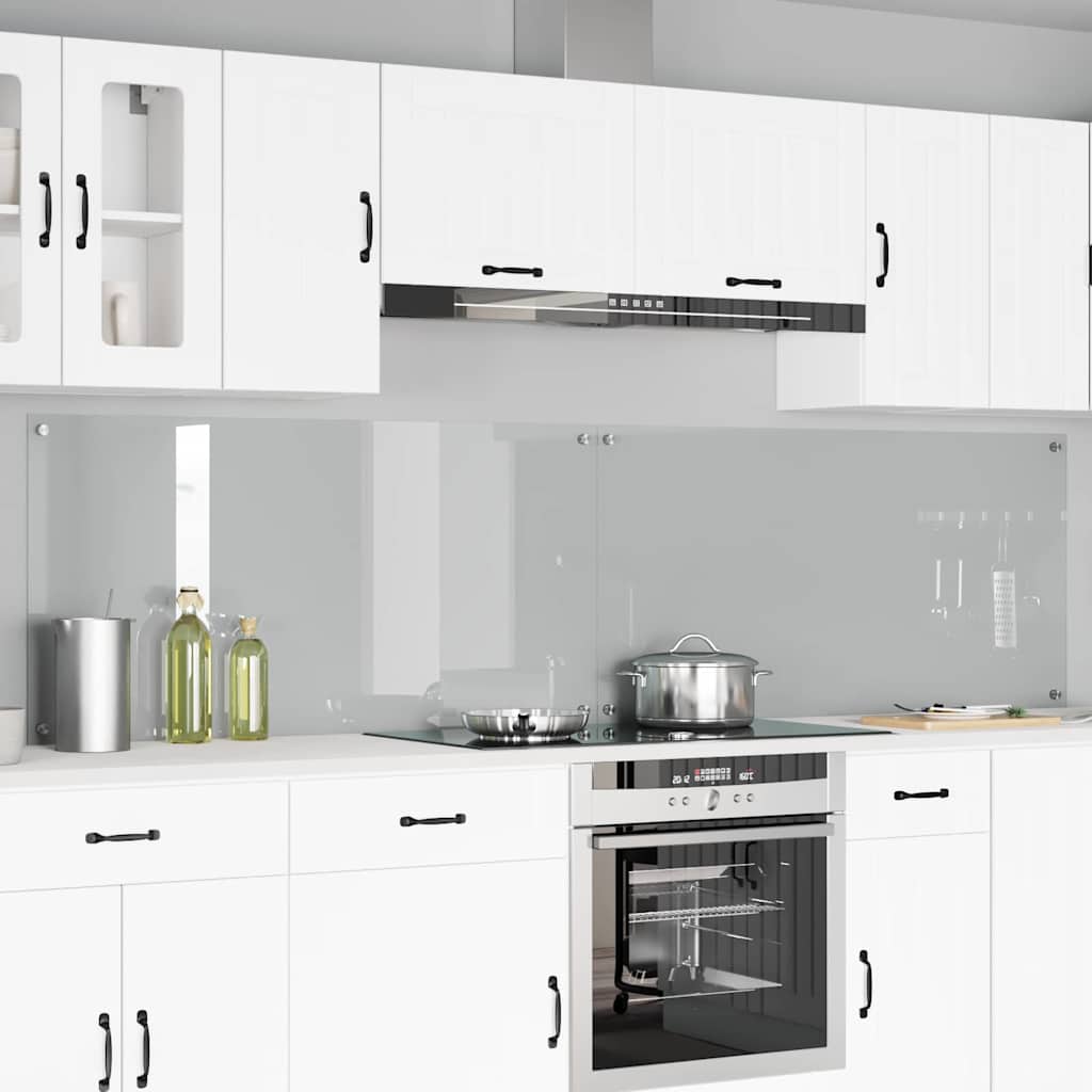 Vidaxl keuken spatscherm 2 pcs doorzichtig 120 x 60 cm gehard glas